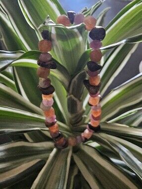 Natural Stone Bracelet made of PinkTourmaline, Rhodonite, Sunstone